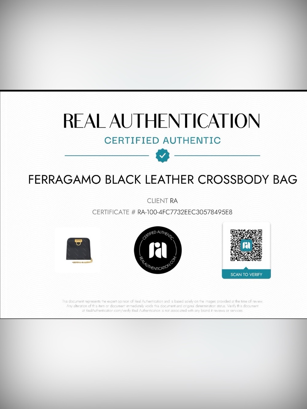 Salvatore Ferragamo Vintage Gancini Black Leather Chain Shoulder Bag Gold Italy - Picture 2 of 16